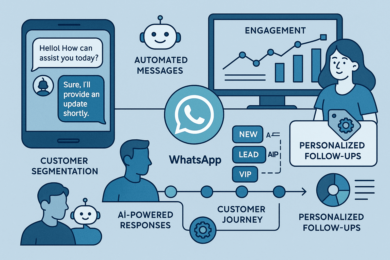 WhatsApp自动化培育与互动